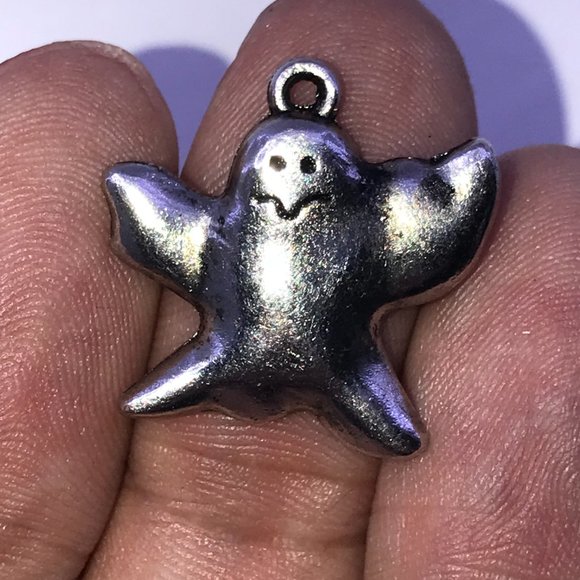 Pewter Halloween Ghost Charm - Picture 13 of 16